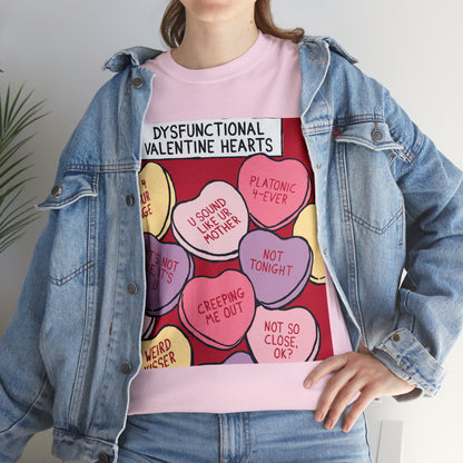Dysfunctional Valentine's Hearts - Unisex Heavy Cotton Tee