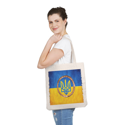 UKRAINIAN TRIDENT FLAG - Polyester Tote Bag