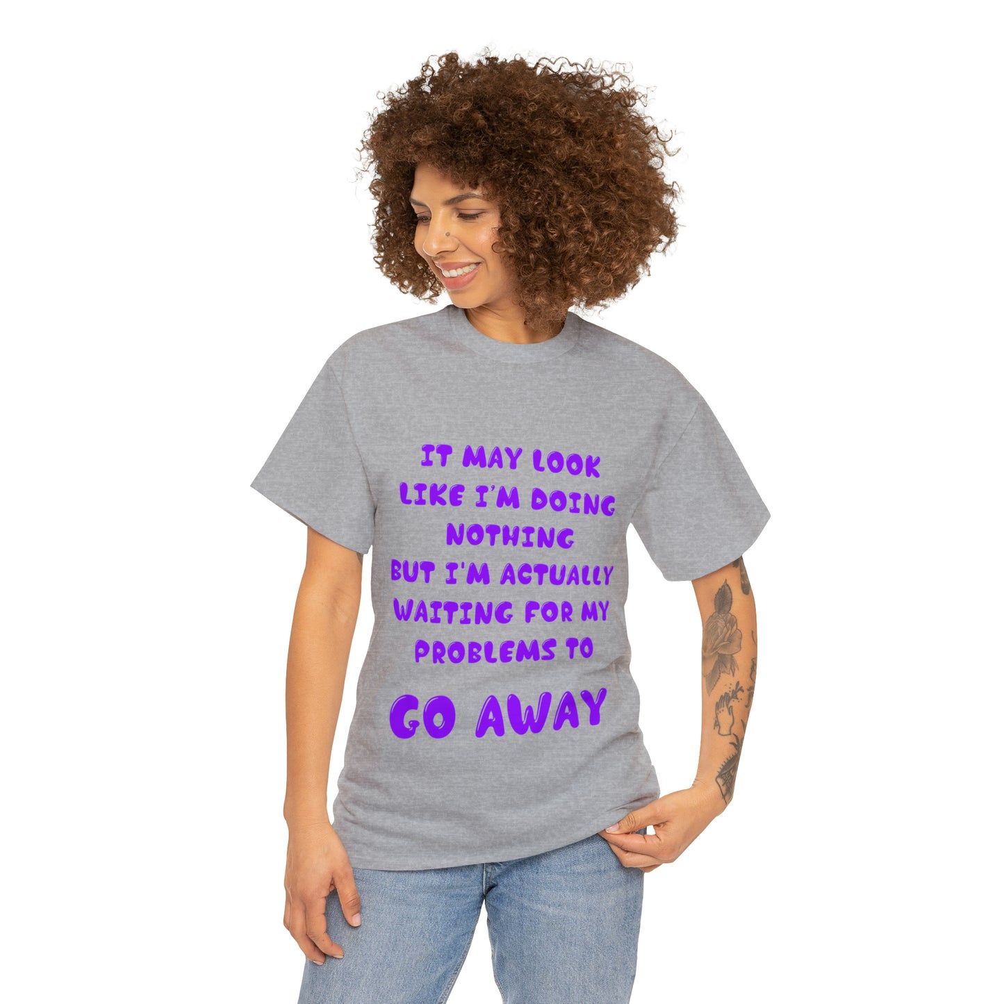 It May Look Like I'm Doing Nothing...  - Unisex Heavy Cotton Tee - AUS