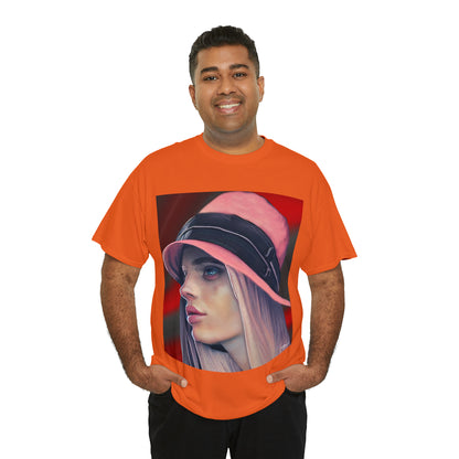 LADY IN PINK HAT - Airt on a Shirt  - Unisex Heavy Cotton Tee - AUS