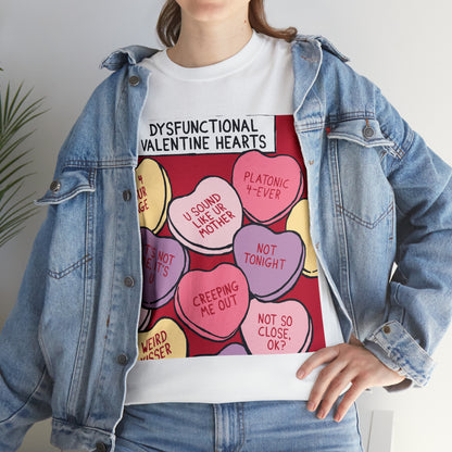 Dysfunctional Valentine's Hearts - Unisex Heavy Cotton Tee