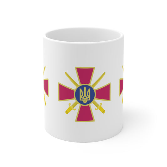 UKRAINIAN CROSSED SWORDS & TRIDENT CROSS CUP/MUG - Ceramic Coffee Cups, 11oz, 15oz