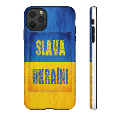 "SLAVA UKRAĪNI" FLAG - Tough Cases