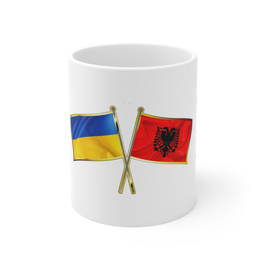 Ukrainian-Albanian NATO Supporter Mug