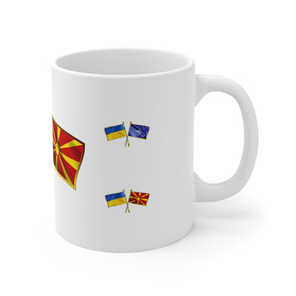Ukrainian-Northern Macedonian NATO Supporter Mug