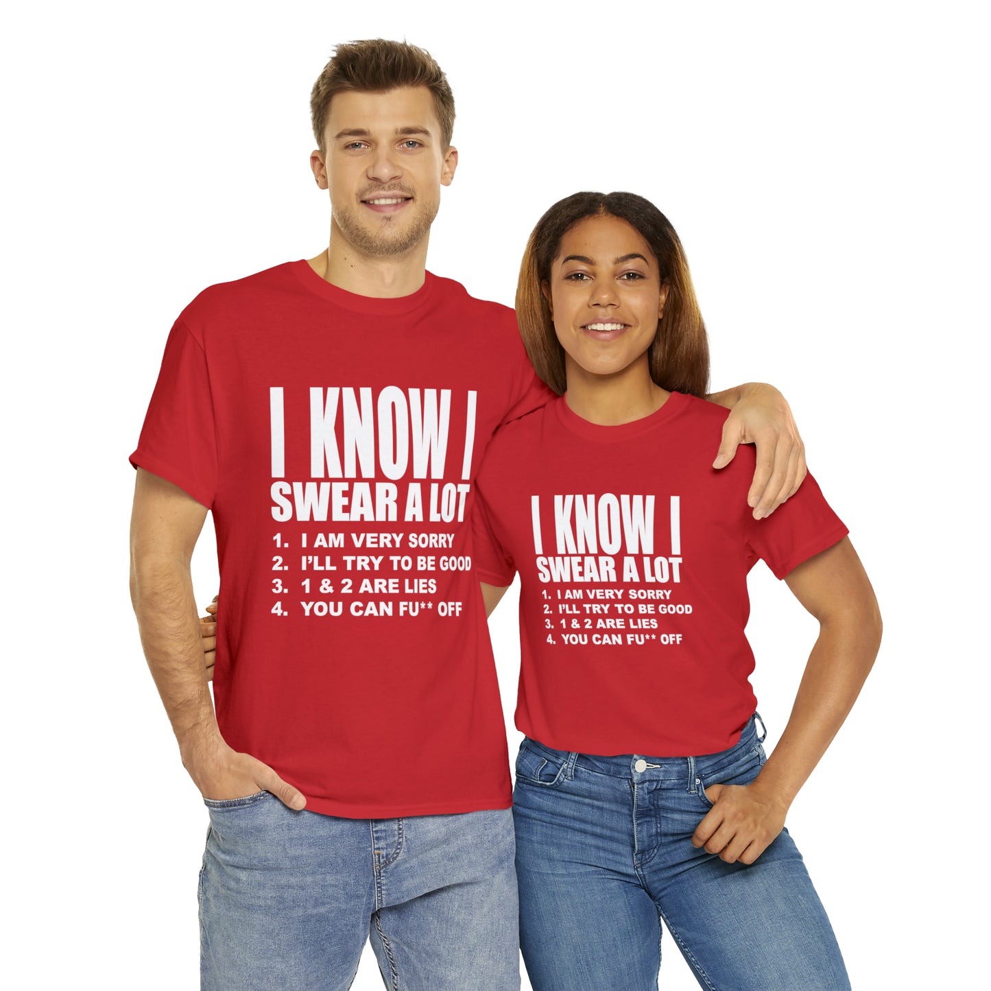 I KNOW I SWEAR A LOT (Po**** Version) - Unisex Heavy Cotton Tee - AUS