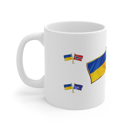 Ukrainian-Norwegian NATO Supporter Mug