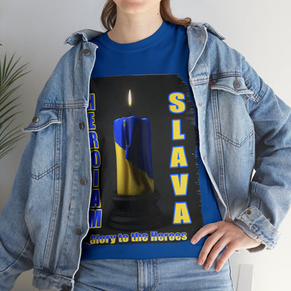 Remembrance Candle - "Heroiam Slava! - Glory to the Heroes" unisex T-shirt
