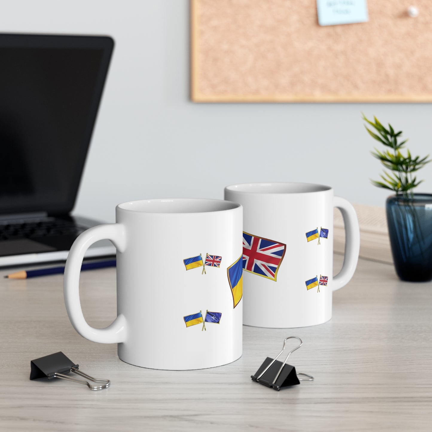 Ukrainian-UK NATO Supporter Mug