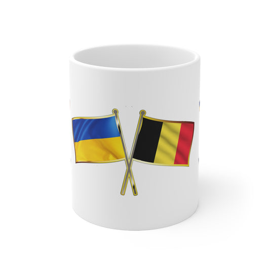 Ukrainian-Belgian NATO Supporter Mug