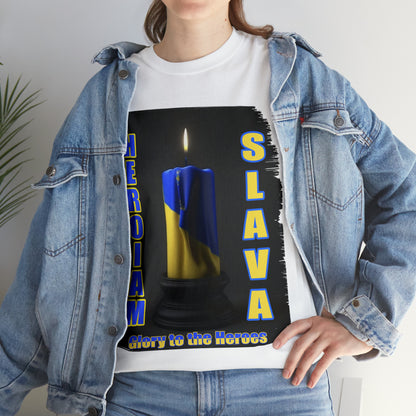 Remembrance Candle - "Heroiam Slava! - Glory to the Heroes" unisex T-shirt