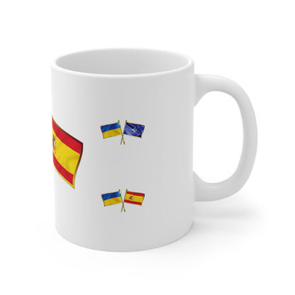 Ukrainian-Spanish NATO Supporter Mug