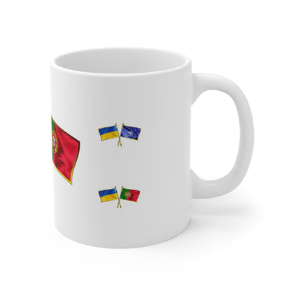 Ukrainian-Portuguese NATO Supporter Mug