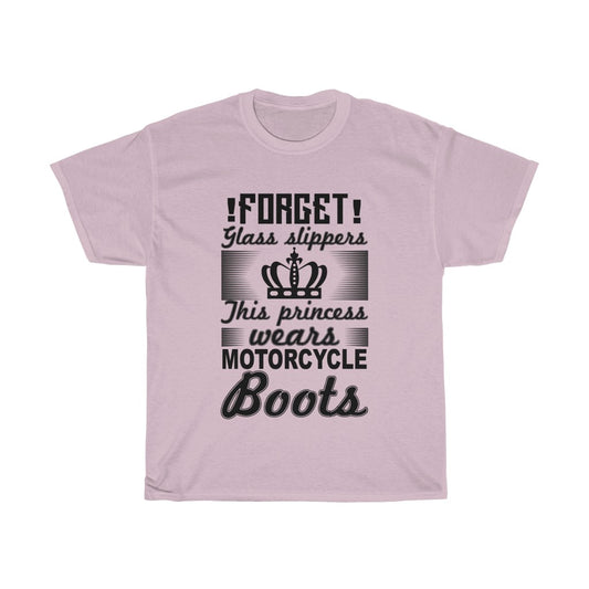 Forget Glass Slippers This Princess Wears MOTORCYCLE BOOTS! - Unisex Heavy Cotton Tee