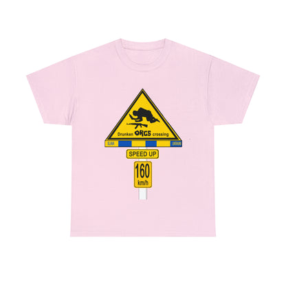 DRU**** ORCS CROSSING UKRAINE SUPPORTER T-SHIRT - Unisex Heavy Cotton Tee - AUS