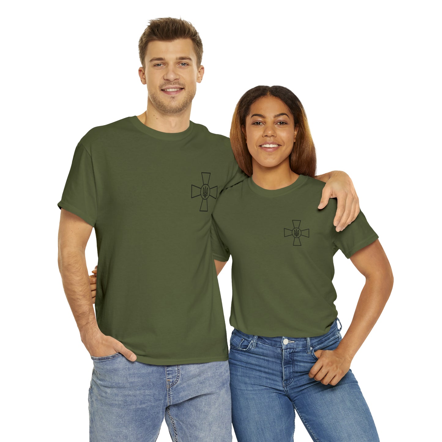 ZELENSKY SIGNATURE MILITARY GREEN T-SHIRT - Unisex Heavy Cotton Tee