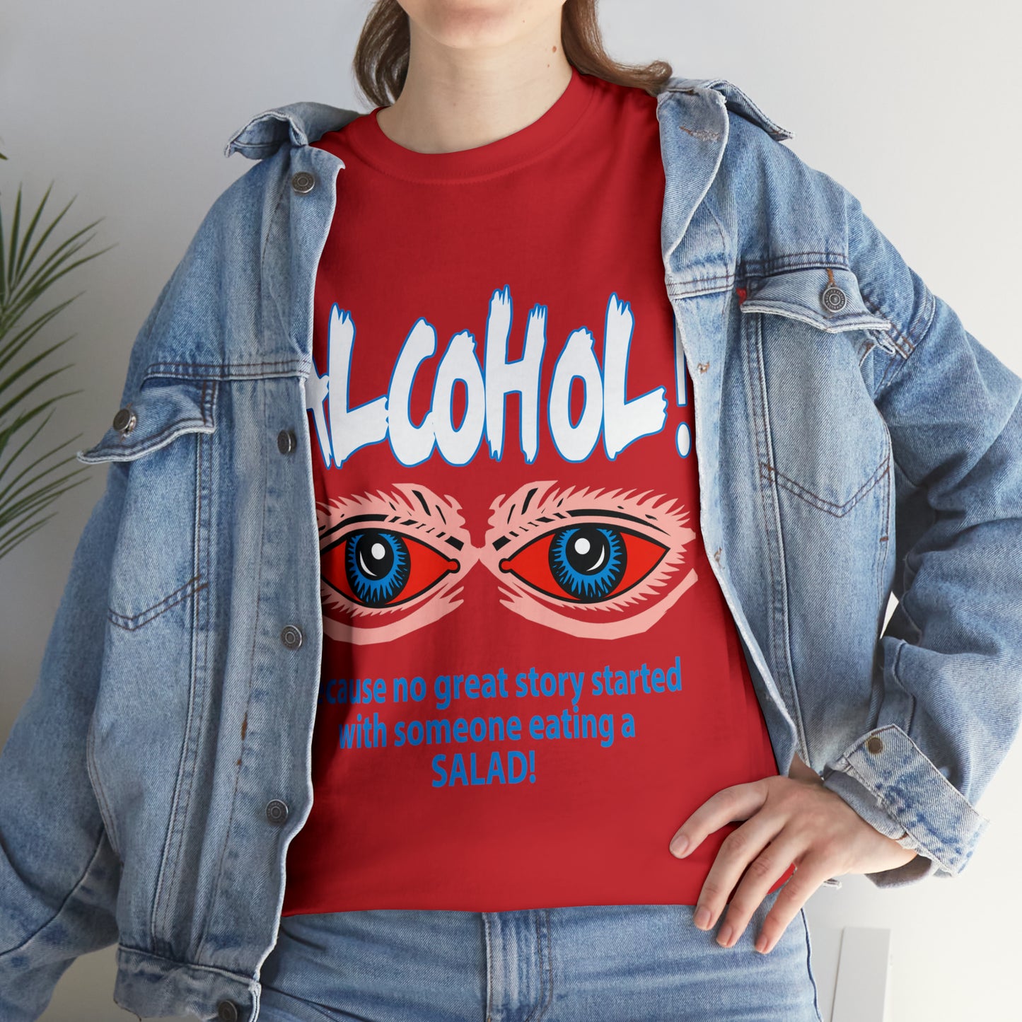 "ALC****" vs Salad  - Funny Shirt - Unisex Heavy Cotton Tee - USA