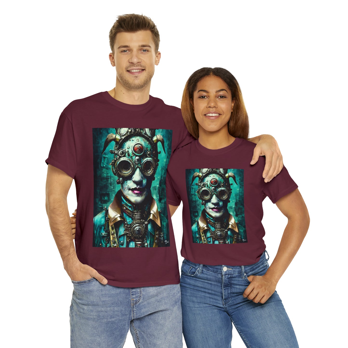 CYBER-STEAMPUNK LORD - Airt on a Shirt  - Unisex Heavy Cotton Tee - AUS