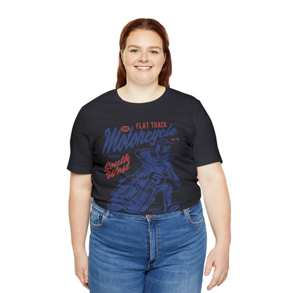 FLAT TRACK MOTORCYCLE - Unisex Jersey Short Sleeve Tee