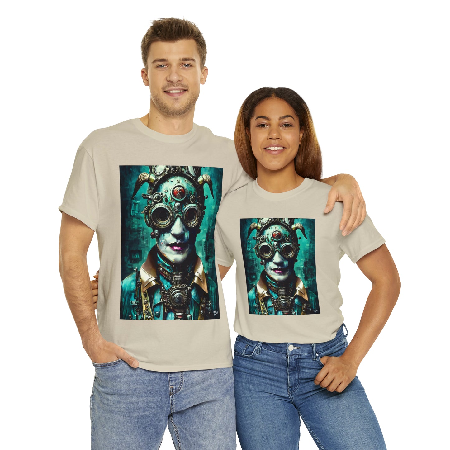 CYBER-STEAMPUNK LORD - Airt on a Shirt  - Unisex Heavy Cotton Tee - AUS