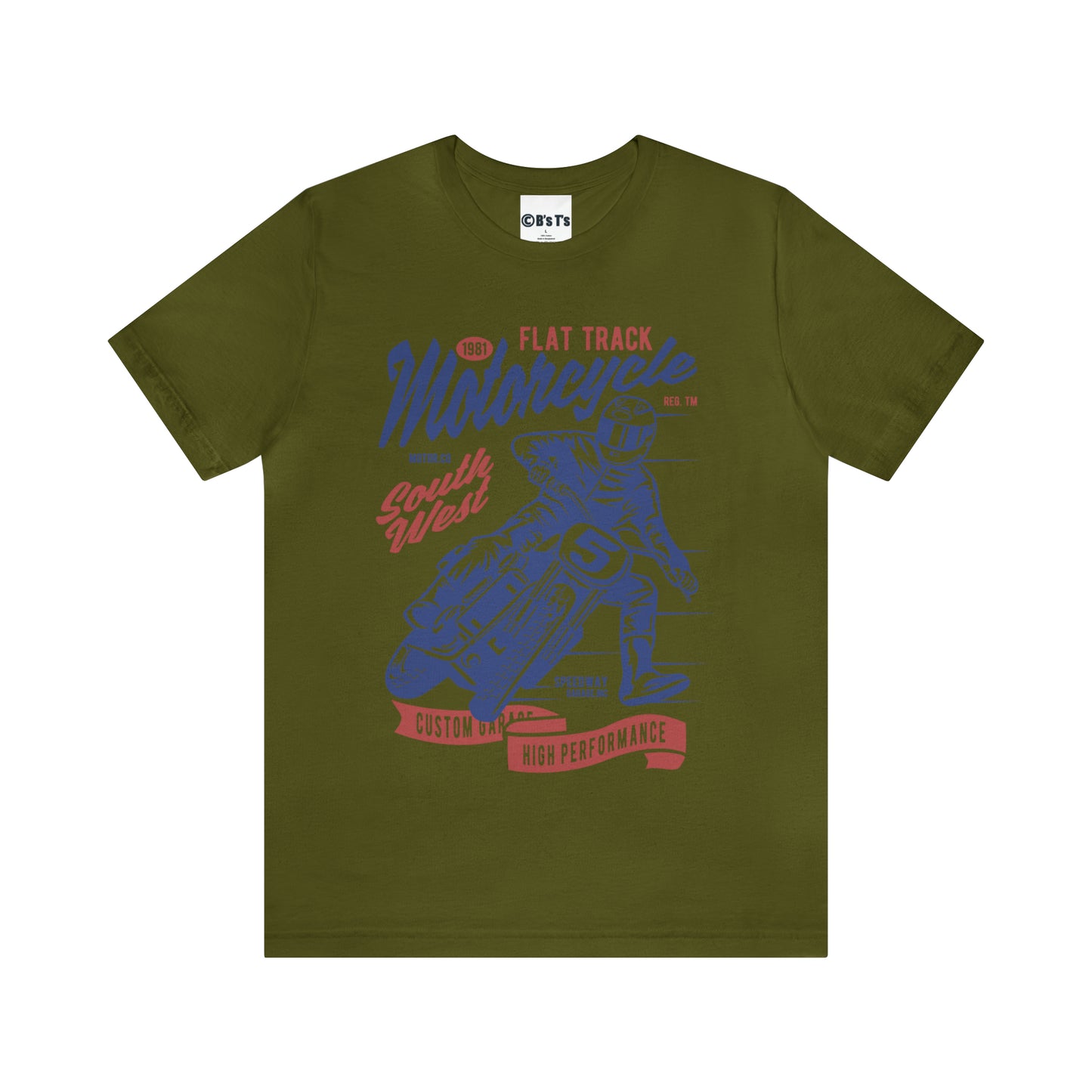 FLAT TRACK MOTORCYCLE - Unisex Jersey Short Sleeve Tee