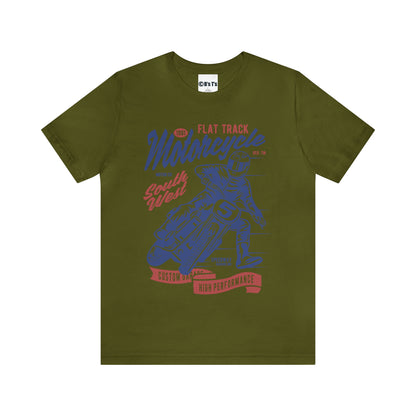 FLAT TRACK MOTORCYCLE - Unisex Jersey Short Sleeve Tee