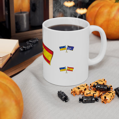 Ukrainian-Spanish NATO Supporter Mug