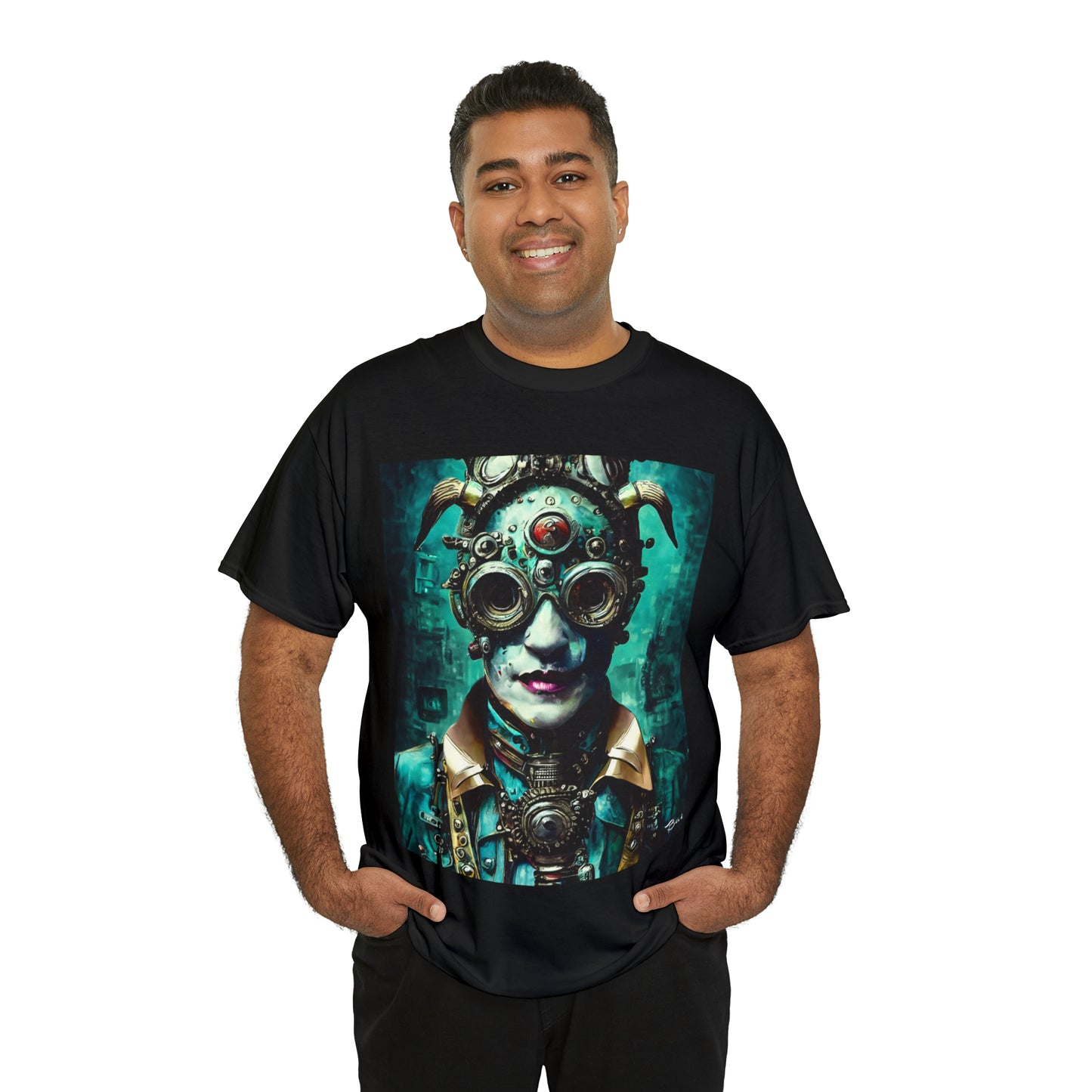 CYBER-STEAMPUNK LORD - Airt on a Shirt  - Unisex Heavy Cotton Tee - AUS
