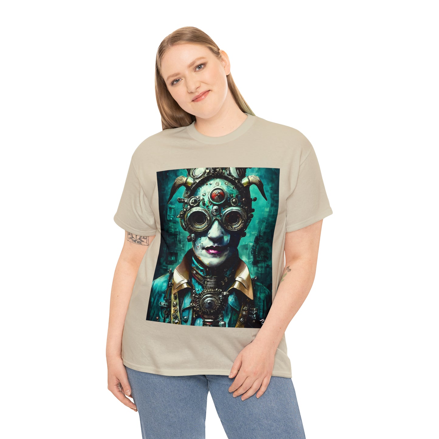 CYBER-STEAMPUNK LORD - Airt on a Shirt  - Unisex Heavy Cotton Tee - AUS