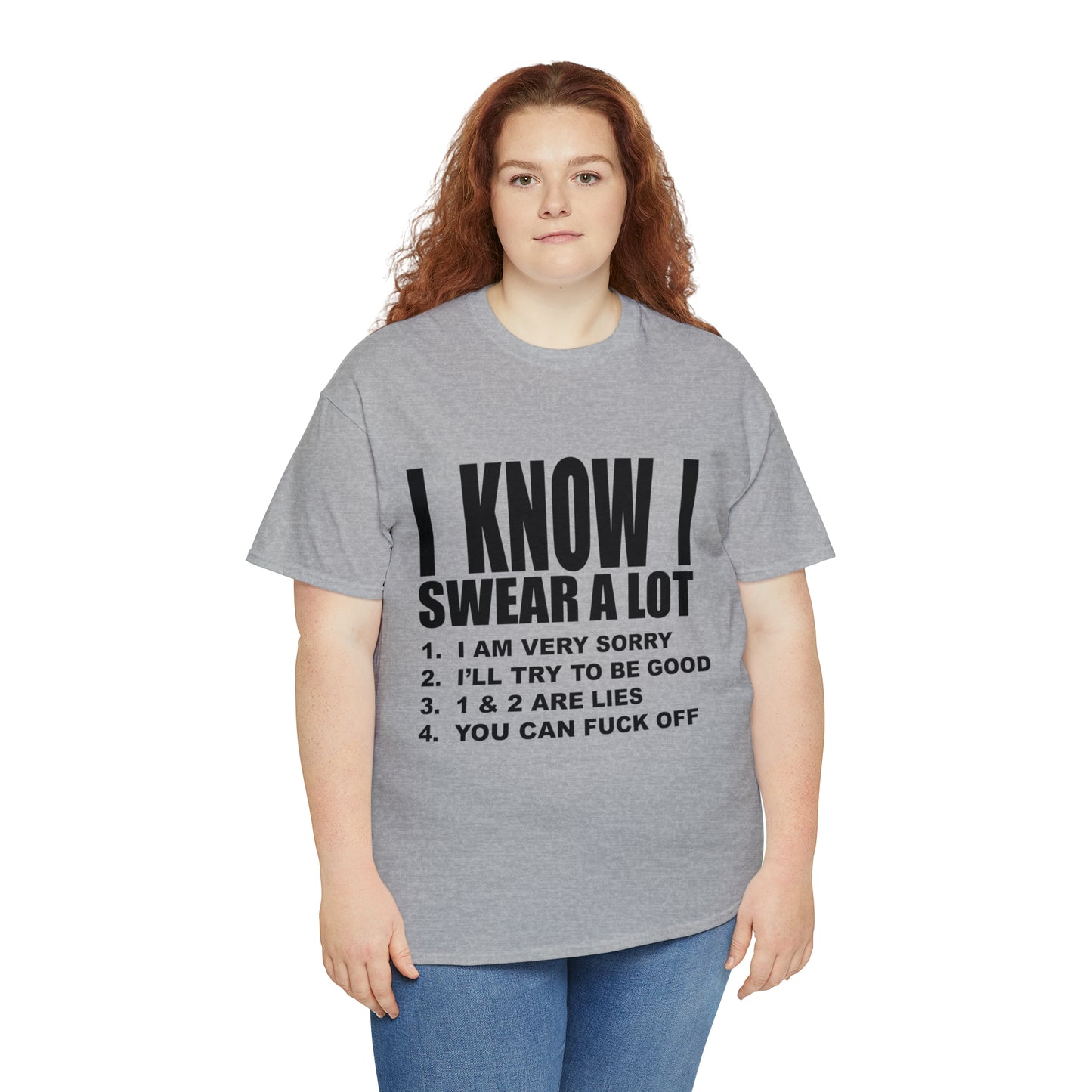I KNOW I SWEAR A LOT (r*** version) - Unisex Heavy Cotton Tee - AUS