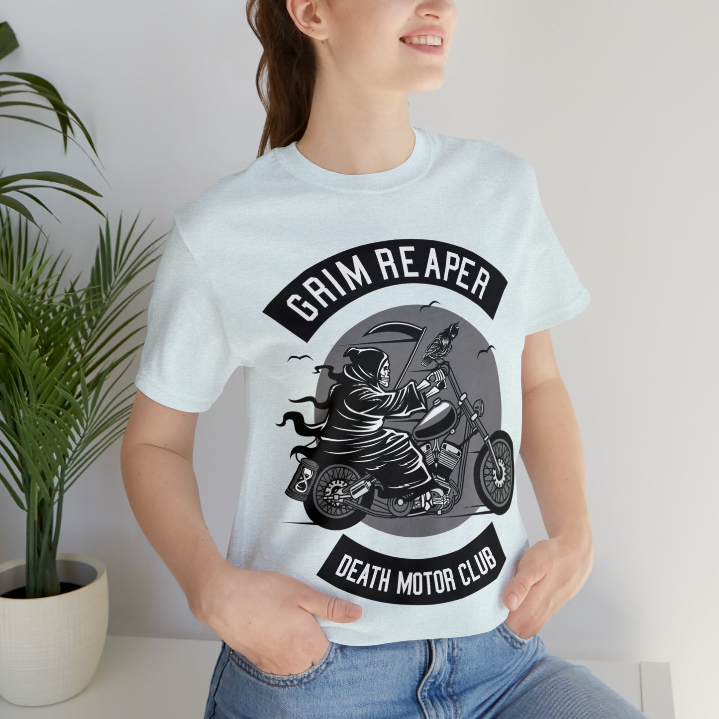 GRIM REAPER Death Motor Club - Unisex Jersey Short Sleeve Tee
