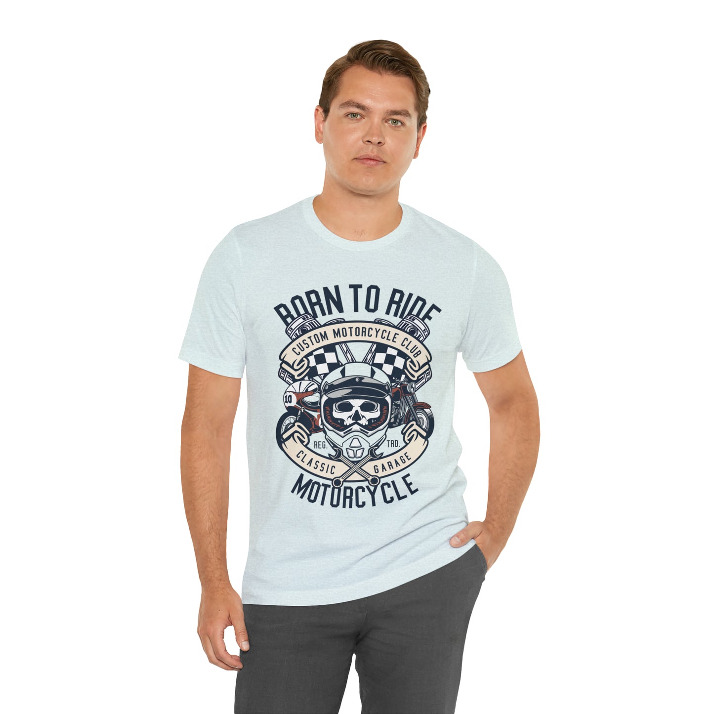 BORN TO RIDE Classic Garage - Unisex Jersey Short Sleeve Tee