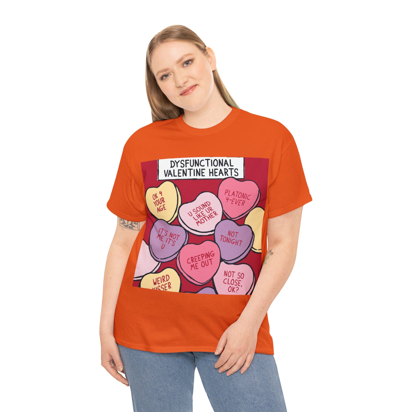 Dysfunctional Valentine's Hearts - Unisex Heavy Cotton Tee
