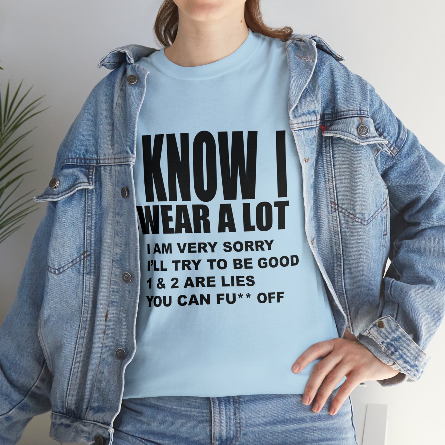 I KNOW I SWEAR A LOT (Po**** Version) - Unisex Heavy Cotton Tee - AUS