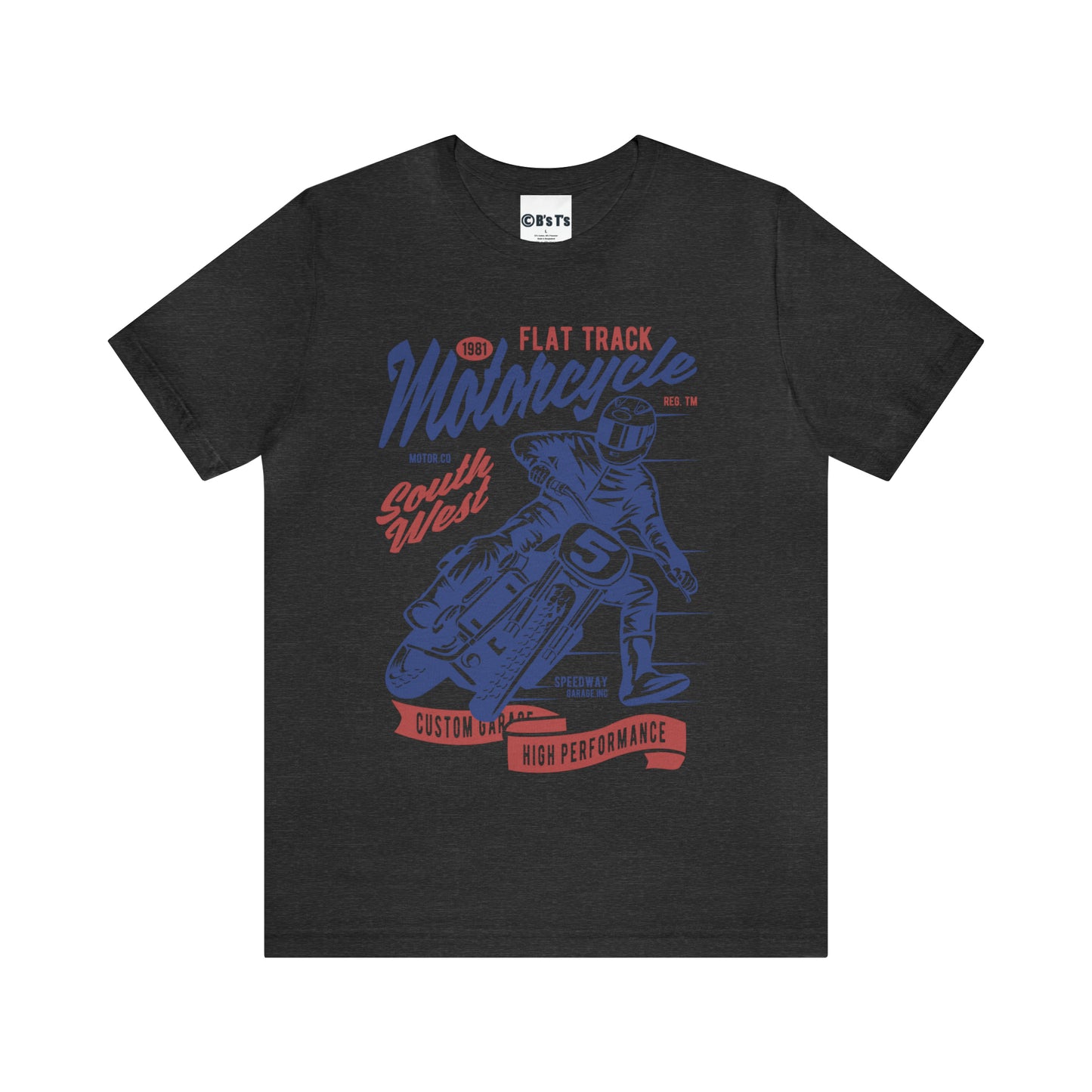 FLAT TRACK MOTORCYCLE - Unisex Jersey Short Sleeve Tee