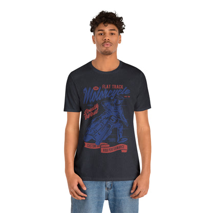 FLAT TRACK MOTORCYCLE - Unisex Jersey Short Sleeve Tee