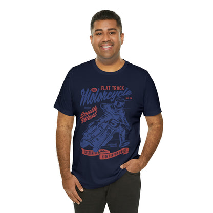 FLAT TRACK MOTORCYCLE - Unisex Jersey Short Sleeve Tee