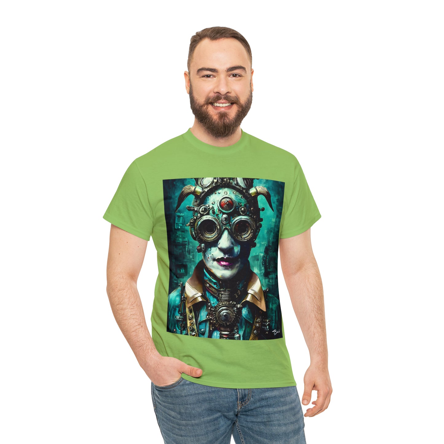 CYBER-STEAMPUNK LORD - Airt on a Shirt  - Unisex Heavy Cotton Tee - AUS