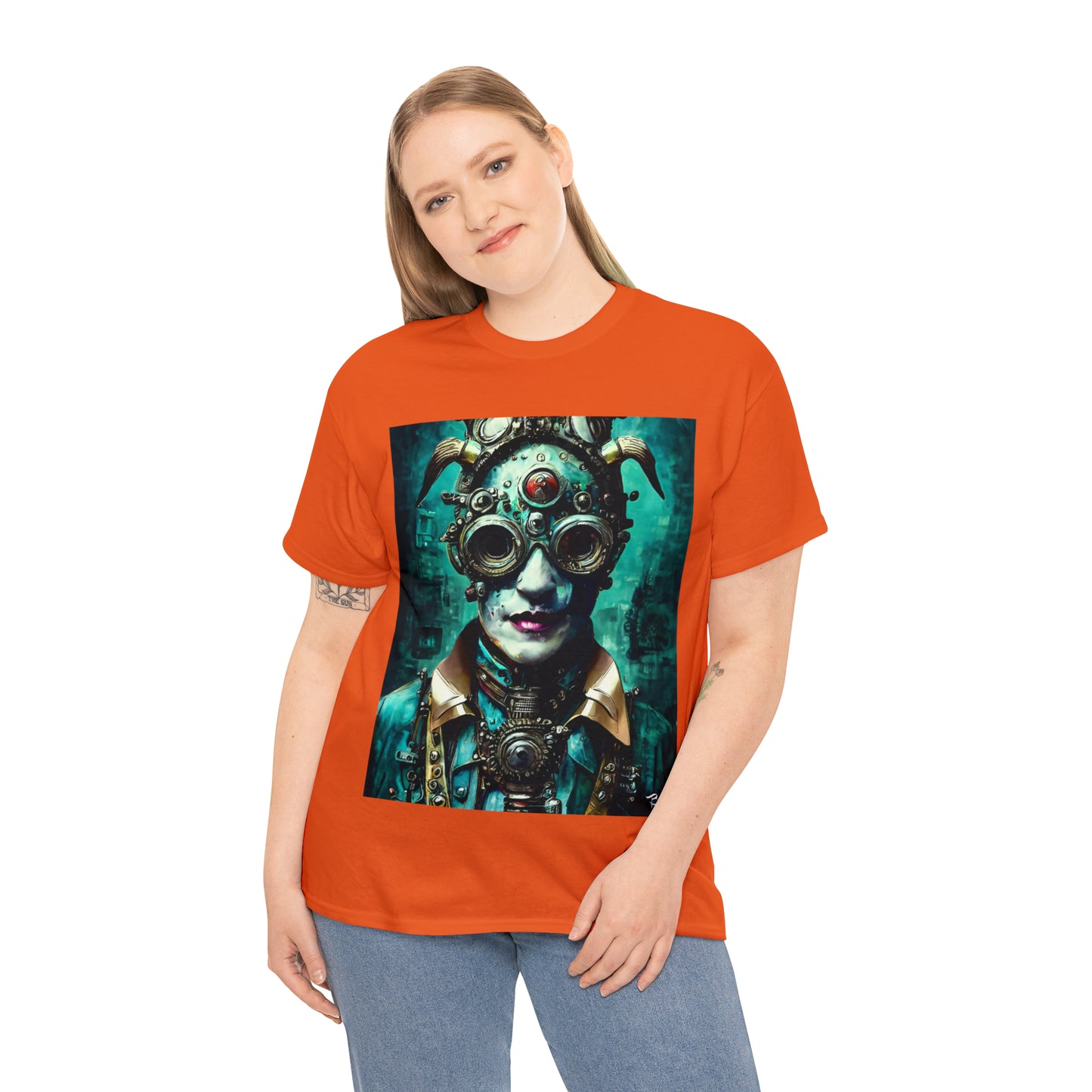 CYBER-STEAMPUNK LORD - Airt on a Shirt  - Unisex Heavy Cotton Tee - AUS