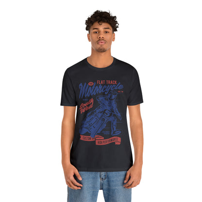 FLAT TRACK MOTORCYCLE - Unisex Jersey Short Sleeve Tee
