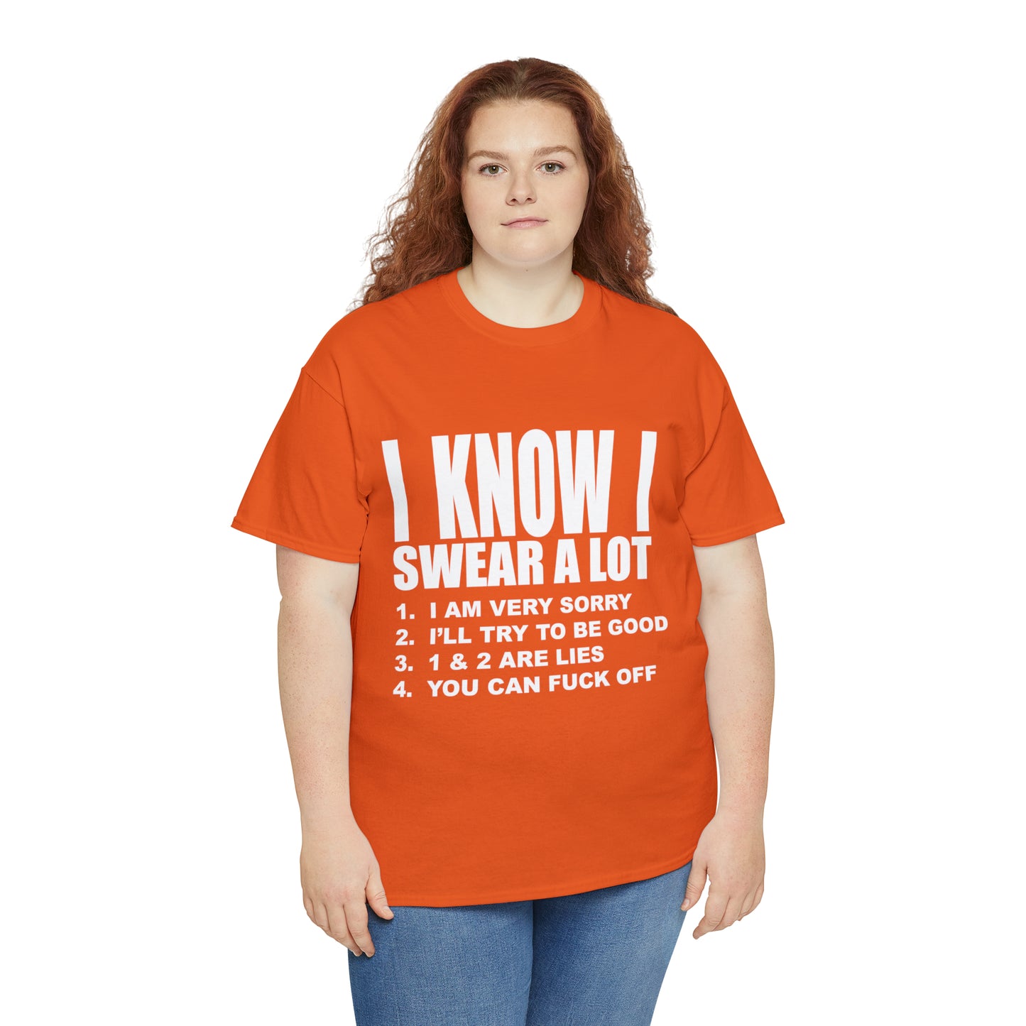 I KNOW I SWEAR A LOT (r*** version) - Unisex Heavy Cotton Tee - AUS