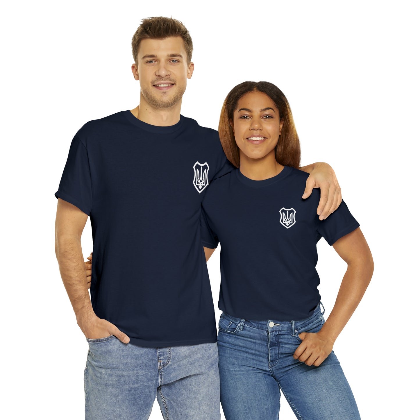 ICONIC UKRAINIAN TRIDENT T-SHIRT version 2 - Unisex Heavy Cotton Tee - AUS