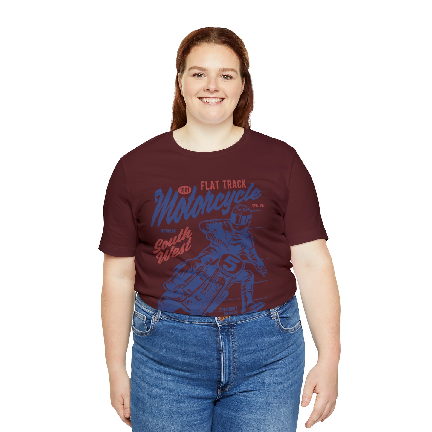 FLAT TRACK MOTORCYCLE - Unisex Jersey Short Sleeve Tee