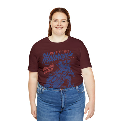 FLAT TRACK MOTORCYCLE - Unisex Jersey Short Sleeve Tee