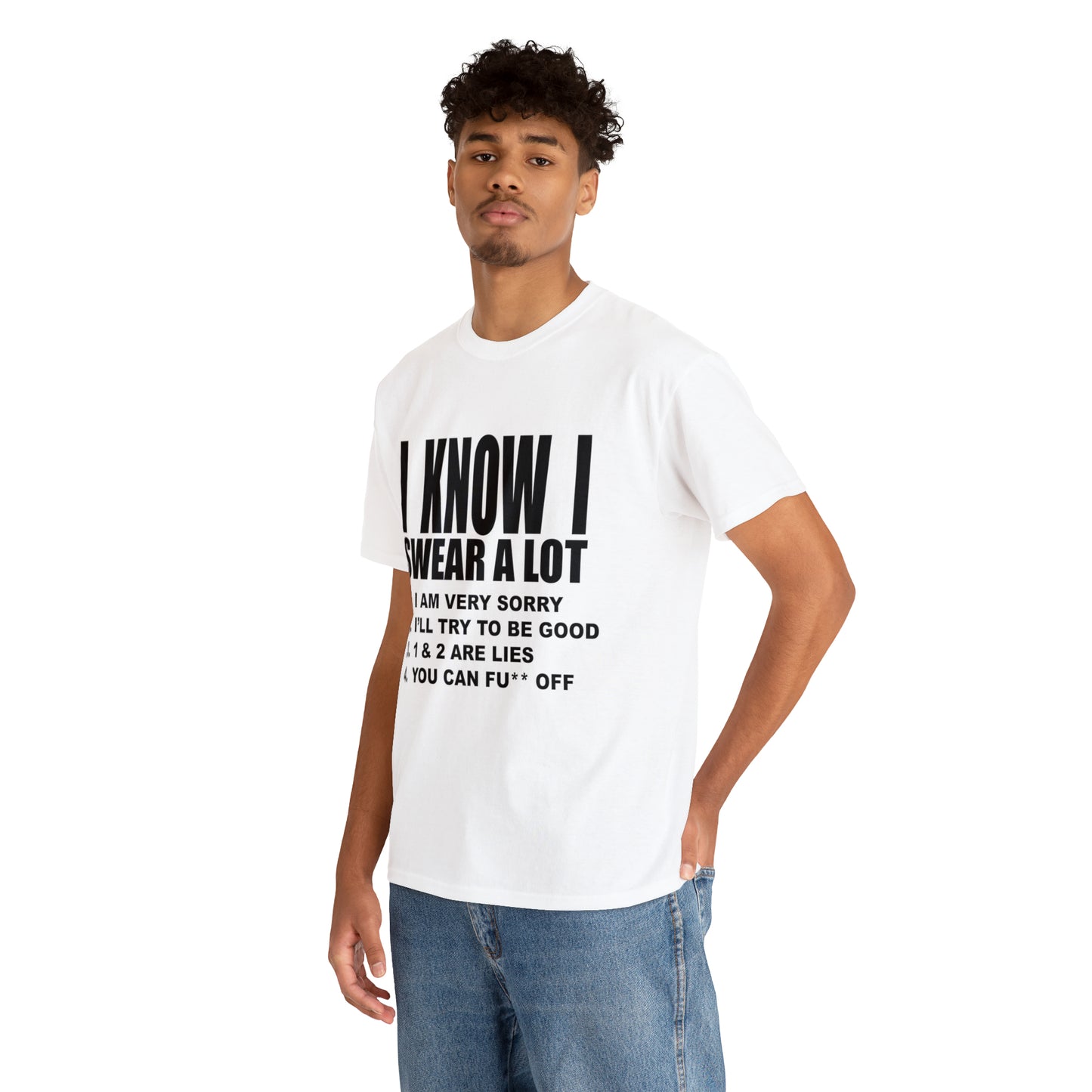 I KNOW I SWEAR A LOT (Po**** Version) - Unisex Heavy Cotton Tee - AUS