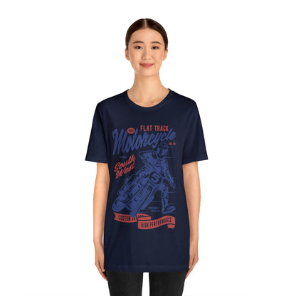 FLAT TRACK MOTORCYCLE - Unisex Jersey Short Sleeve Tee
