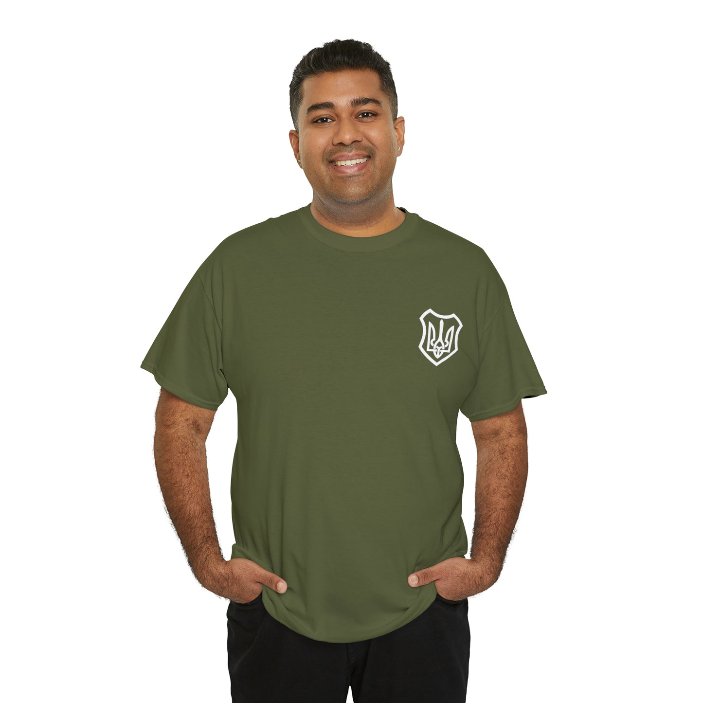 ICONIC UKRAINIAN TRIDENT T-SHIRT version 2 - Unisex Heavy Cotton Tee - AUS
