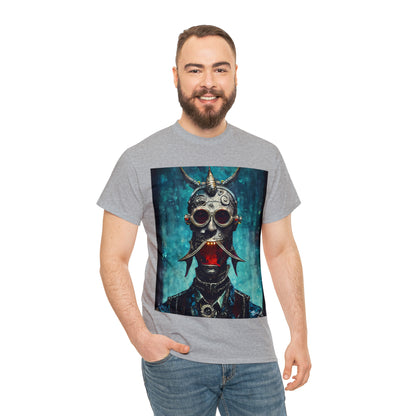 CYBER-STEAMPUNK BOUNTY-HUNTER - Airt on a Shirt  - Unisex Heavy Cotton Tee - AUS