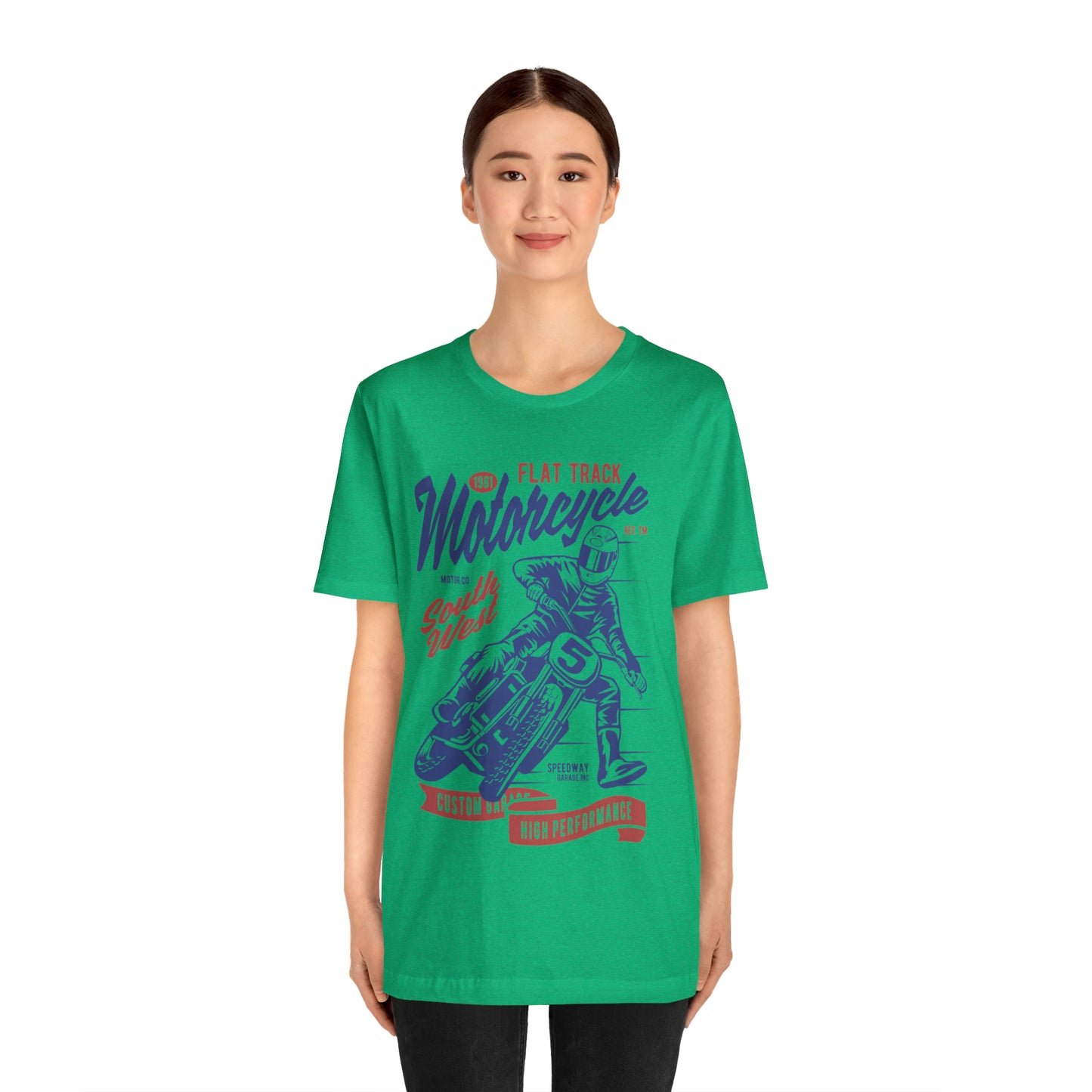 FLAT TRACK MOTORCYCLE - Unisex Jersey Short Sleeve Tee