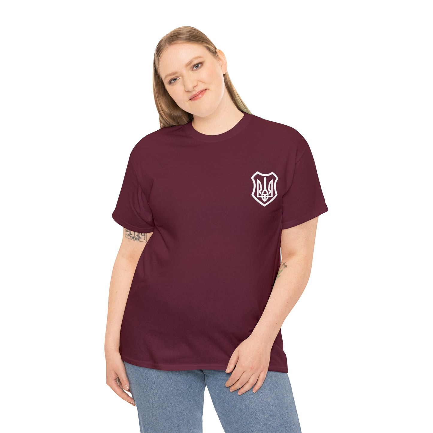 ICONIC UKRAINIAN TRIDENT T-SHIRT version 2 - Unisex Heavy Cotton Tee - AUS